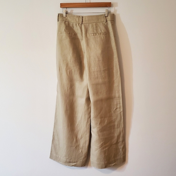 Everlane Linen Way-High® Drape Pant in Trench Coat Khaki, Size 10 - Picture 13 of 13